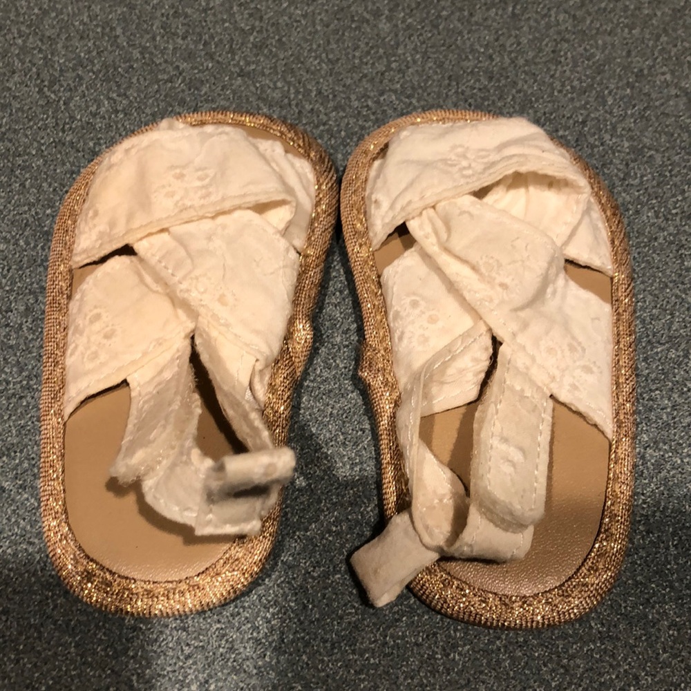 **5 for $16 Deal**White & Gold Sandals